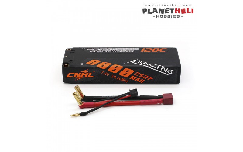 CNHL Racing Series 8000MAH 7.4V 2S 120C Lipo Battery Hard Case Car with Deans Plug